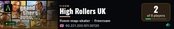 High Rollers UK live status badge