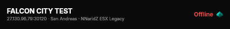 FALCON CITY TEST live status badge