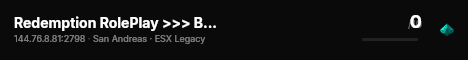 Redemption RolePlay >>> BetaTest live status badge