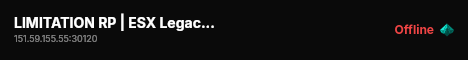 LIMITATION RP | ESX Legacy Server live status badge