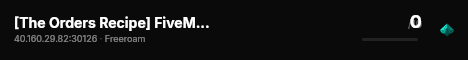 [The Orders Recipe] FiveMServer live status badge