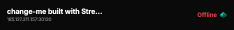 change-me built with StreetKings! live status badge
