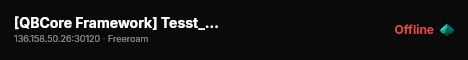[QBCore Framework] Tesst_server live status badge