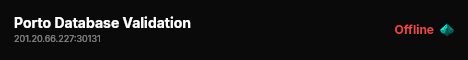 Porto Database Validation live status badge