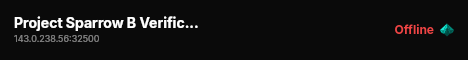 Project Sparrow B Verification live status badge