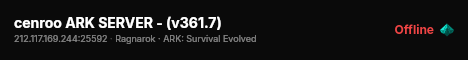 cenroo ARK SERVER - (v361.7) live status badge
