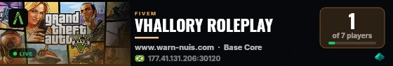 VHALLORY ROLEPLAY live status badge