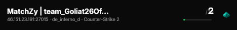 MatchZy | team_PvD vs team_Goliat26Oficjalnie live status badge