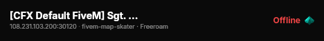 [CFX Default FiveM] Sgt. Freakmoss live status badge