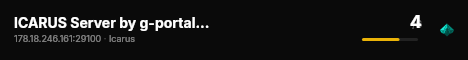 ICARUS Server by g-portal.com live status badge