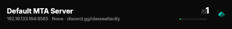 Default MTA Server live status badge