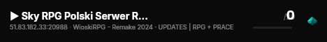 ► Sky RPG Polski Serwer RPG w nowoczesnym wydaniu | ServerProject live status badge