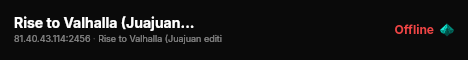 Rise to Valhalla (Juajuan edition) live status badge