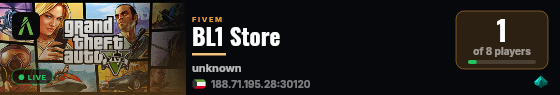 BL1 Store live status badge