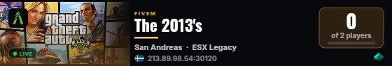 The 2013's live status badge