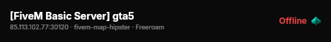 [FiveM Basic Server] gta5 live status badge