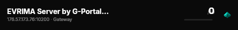 EVRIMA Server by G-Portal.com Gero live status badge
