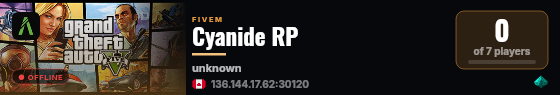 Cyanide RP live status badge