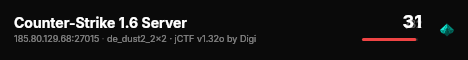 Counter-Strike 1.6 Server live status badge