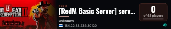 [RedM Basic Server] server live status badge