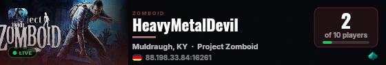 HeavyMetalDevil live status badge