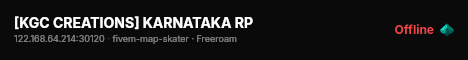 [KGC CREATIONS] KARNATAKA RP live status badge