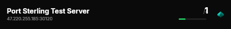 Port Sterling Test Server live status badge