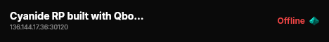 Cyanide RP built with Qbox Project by The Community! live status badge