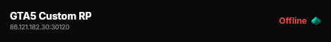 GTA5 Custom RP live status badge