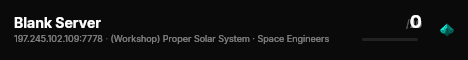 Blank Server live status badge