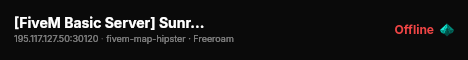 [FiveM Basic Server] Sunrise RP live status badge