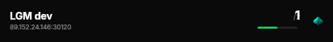 LGM dev live status badge