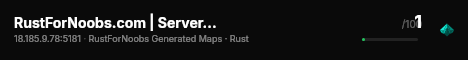 RustForNoobs.com | Server #1 | Just Wiped live status badge
