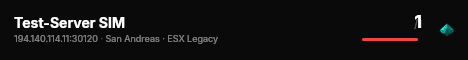 Test-Server SIM live status badge