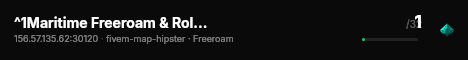 ^1Maritime Freeroam & Roleplay ^7| 900+ Custom Cars | Custom Scripts | Custom Clothes/Peds | FivePD | Cinema | Freeroam Outside of AOP |^1 discord.gg/2jkx23H live status badge