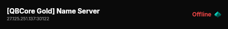 [QBCore Gold] Name Server  live status badge