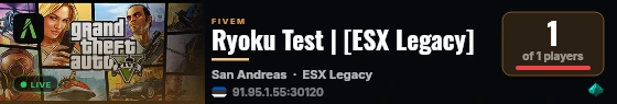 Ryoku Test | [ESX Legacy] live status badge