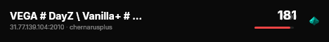VEGA # DayZ \ Vanilla+ # High FPS live status badge