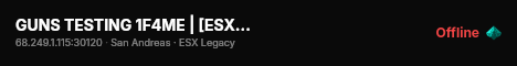 GUNS TESTING 1F4ME | [ESX Legacy] live status badge