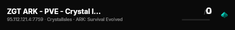 ZGT ARK - PVE - Crystal Isles (EU) - (v361.7) live status badge