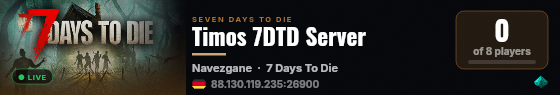 Timos 7DTD Server live status badge