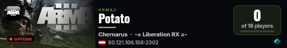 Potato live status badge