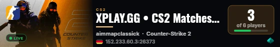 XPLAY.GG • CS2 Matches #1108 live status badge