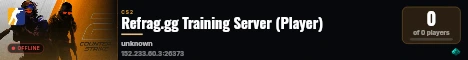 Refrag.gg Training Server (Player) live status badge