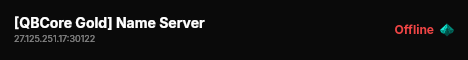 [QBCore Gold] Name Server  live status badge
