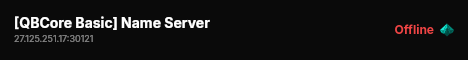 [QBCore Basic] Name Server live status badge