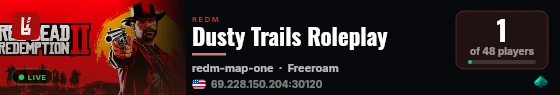 Dusty Trails Roleplay live status badge