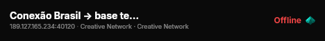 Conexão Brasil -> base teste <- live status badge