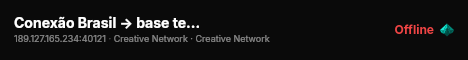 Conexão Brasil -> base teste <- live status badge