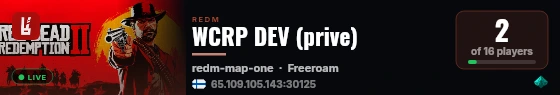 WCRP DEV (prive) live status badge